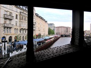 Berlin 10117 - Schiffbauerdamm - Blick von der S-Bahn-Brücke
